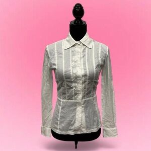 🤍Women's Button Shirt Blouse with lace flowers and sequins detail